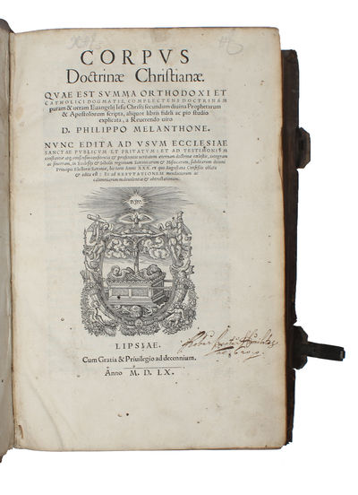 Corpus doctrinae Christianae. Quae est summa orthodoxi et Catholici dogmatis, complectens doctrinam puram & ueram Euangelij Iesu Christi secundum diuina prophetarum & apostolorum scripta, aliquot libris fideli ac pio studio explicata. - [MELANCHTHON'S LAST WORK] (photo 5)