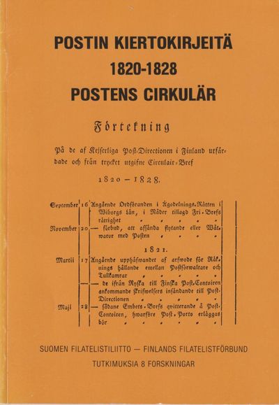 Postin kiertokirjeitä 1820-1828 : Postens…