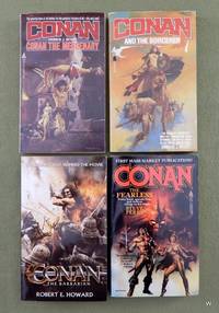 CONAN - Lot of 4 books - Robert E. Howard and others de Robert E. Howard & Andrew Offutt & Steve Perry - 1970s