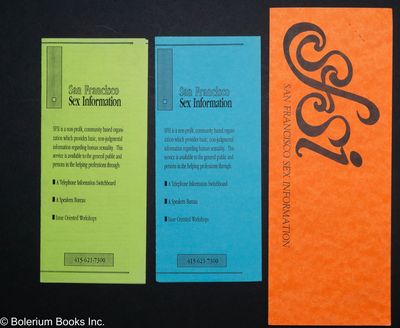 San Francisco Sex Information brochures [3 various informational brochures]