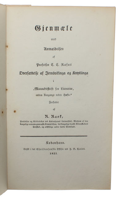 Forsøg til en videnskabelig dansk Retskrivningslære med Hensyn til Stamsproget og Nabosproget. (photo 2)