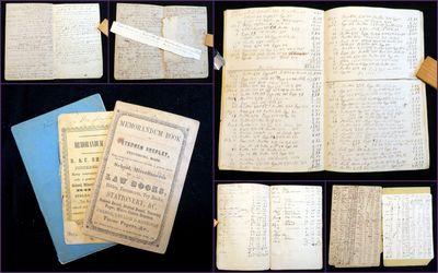 A Collection of Three Farming Ledgers belong to Lewis Wetherbee of Ashby, MA