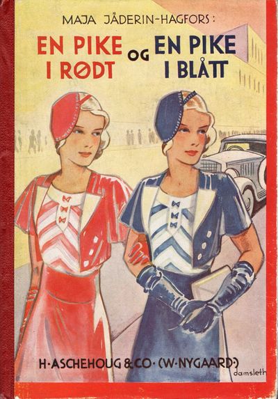En pike i rødt og en pike i blått. Oversatt av…