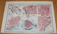 Street Plans of Cities in Italy - Rome (Ancient and Modern), Naples, Venice, Milan and Turin from...