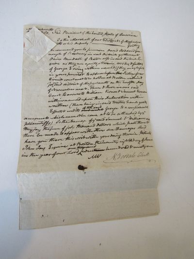 Writ Vernon et al. VS Greenough et al. Boston 1821