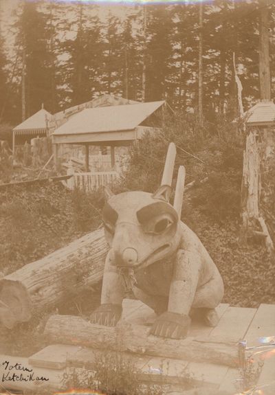 Bear totem in Ketchikan, Alaska