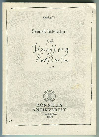 Rönnells antikvariat. Katalog 71. Svensk…