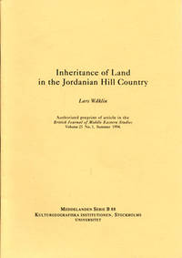 Inheritance of Land in the Jordanian Hill Country.