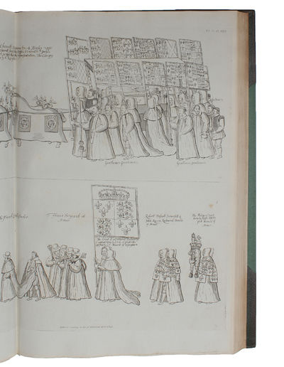 Vetusta monumenta quae ad Rerum Britanicarum memoriam conservandam Societas Antiquariorum Londini sumptu suo edenda curavit. 5 vols. (Vol. 1-5, out of 7). - [MONUMENTAL ILLUSTRATED WORK] (photo 9)
