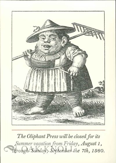 A collection of announcements for Oliphant Press books