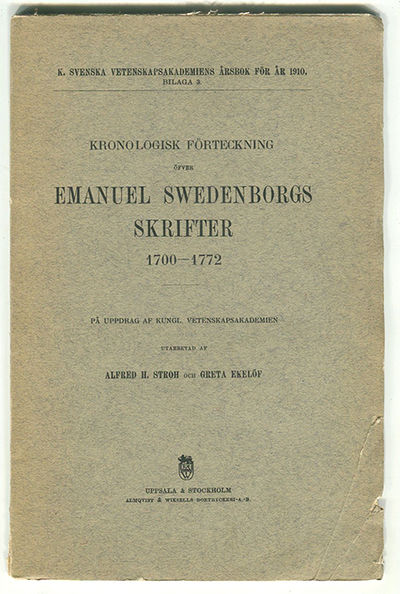 Kronologisk förteckning öfver Emanuel Swedenborgs…