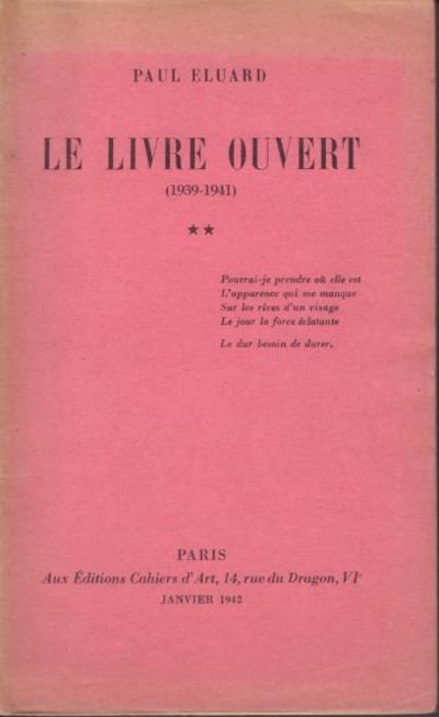 Le livre ouvert (1939-1941). II.