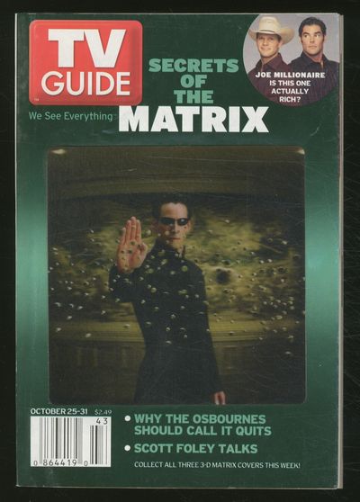 TV Guide Secrets of the Matrix October 25 - 31, 2003 Volume 51, Number 43