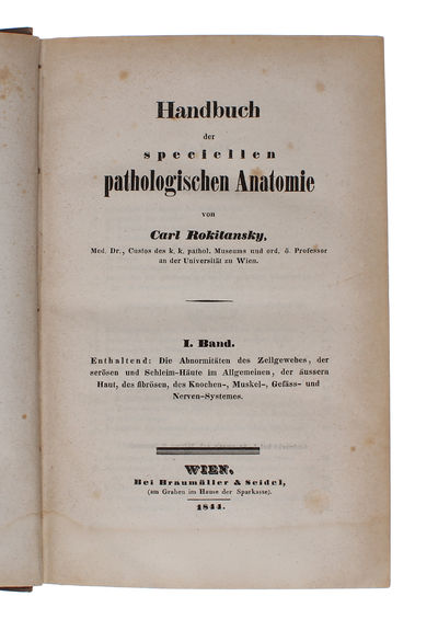 Handbuch der allgemeinen pathologischen Anatomie. 3 vols. - ["THE FINEST ANATOMICAL PATHOLOGIST OF HIS AGE" ] (photo 3)