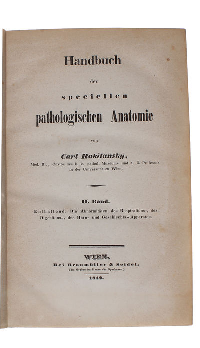 Handbuch der allgemeinen pathologischen Anatomie. 3 vols. - ["THE FINEST ANATOMICAL PATHOLOGIST OF HIS AGE" ] (photo 4)