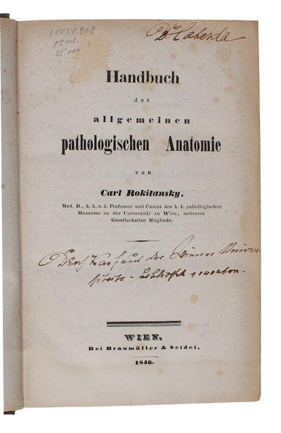 Handbuch der allgemeinen pathologischen Anatomie. 3 vols. - ["THE FINEST ANATOMICAL PATHOLOGIST OF HIS AGE" ] (photo 5)