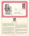 Official First Day of Issue envelope with two portraits of Caruso at left, one in formal dress and the other a full-length role portrait as Canio in Pagliacci, with one 22-cent commemorative postal stamp, postmarked New York, February 27, 1987 and "First Day of Issue