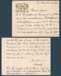 Gratulationskort fra forfatteren Emma Gad til skuespillerinden Gerda Christophersen