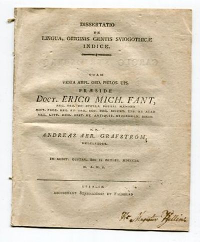 Dissertatio de lingua, originis gentis…