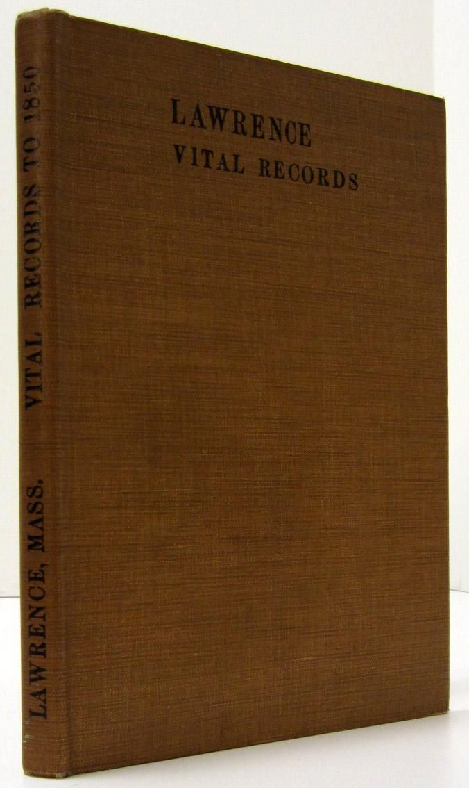 VITAL RECORDS OF LAWRENCE MASSACHUSETTS (1926) To the End of the Year