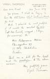 Autograph letter ordering Toklas's account of her life with Gertrude Stein. Signed in full