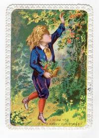 16mo Christmas Card Depicting Boy Gathering Wildflowers