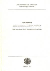 Om den sociologiska analysen av kunskap. Några…