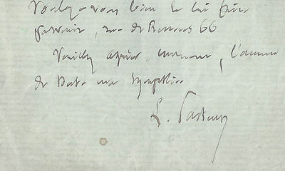 Louis Pasteur Arranges for the Publication of One of His Addresses