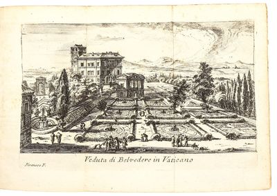 Il Mercurio Errante Delle Grandezze di Roma, tanto antiche, che moderne... In questa Ottava Edizione migliorato, ed accresciuto... Diviso in due parti. La Prima contiene Palazzi, e chiese. La Seconda Ville, giardini, terme, acque, teatri, cerchi, archi trionfali, guglie, sepolcri, ed altre antichità, e cose singolari di Roma
