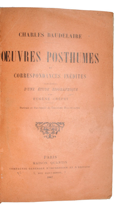 Oeuvres Posthumes et Correspondances inédites.…