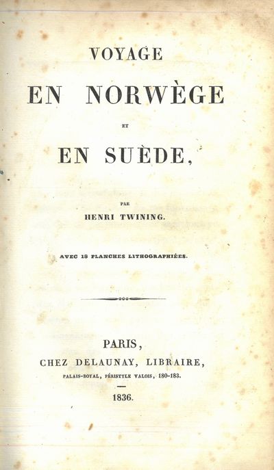 Voyage en Norwège et en Suède. Avec 18 planches lithographiées. (photo 3)