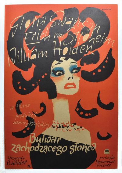 Billy Wilder SUNSET BLVD Classic Movie Cinema Poster Art Print 1950 Polish