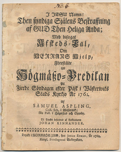 I Jesu namn! Then syndiga själens bestraffning af…