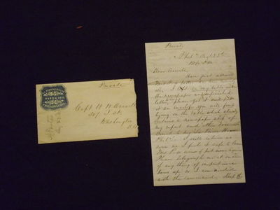 Manuscript Letter from General Andrew Porter to Captain William W. Averell.