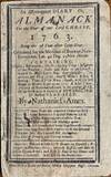 An Astronomical Diary: Or, Almanack For the Year of our Lord Jesus Christ, 1763. Being Bissextile or Leap Year. Calculated for the Meridian of Boston, New England, Lat. 42 Deg. 25 Min. North