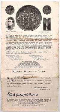 Illustrated Handbill Promoting Exhibit of "The Oregon Artist" Eliza R. Barchus