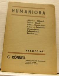 Humaniora. Katalog n:r 1.