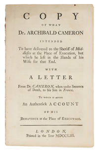 Copy of What Dr Archibald Cameron Intended to Have Delivered to the.
