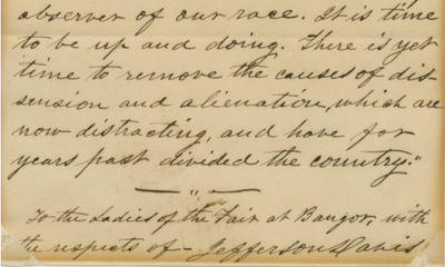 17/05/1860. Jefferson Davis Undoubtedly the most significant Davis piece we have ever carried, conta...