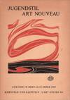 Jugendstil - Art nouveau. Buchkunst um 1900, Plakate, Graphik, Gläser. Teile der Sammlungen R.B., W.R. und weitere Bestände aus verschiedenen schweizerischen und ausländischen Privatsammlungen. Auktion in Bern, 1968, von L'Art Ancien S.A.,.