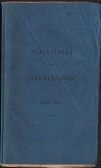 Ställningar och förhållanden. Augusti 1860.