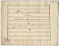 Il mio ben quando serrà Rondò Nella Nina, o sia la pazza per amore ... f. 6 1/2. [Copyist manuscript full score]