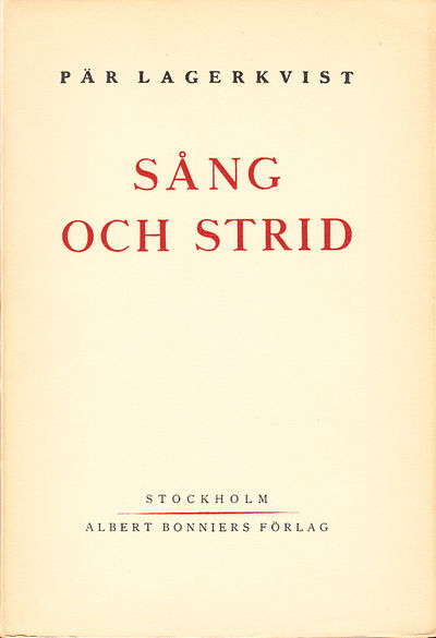 Sång och strid. [Utg. av] Albert Bonniers förlag.