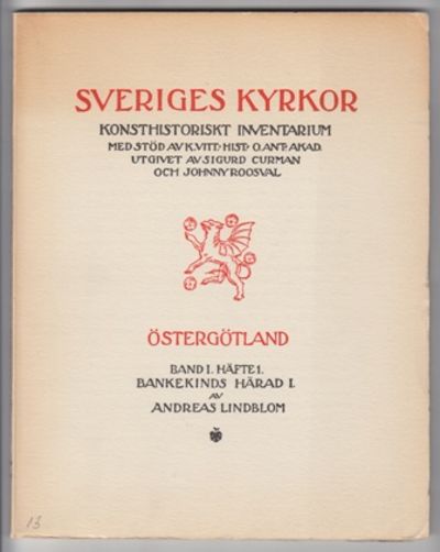 Kyrkor i Bankekinds härad. Norra delen. 1.…