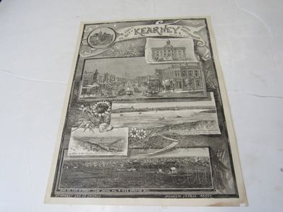 Illustrated Letter Sheet w/ Illustrations of Kearney Nebraska