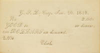 [Printed "Valley Note" Currency in Denomination of $2.00, with Printed Heading: "G.S.L. City, Jan, 20, 1849"]