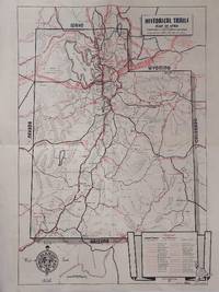 Utah Historical Trails Map: The Routes of Explorers, Early Wayfarers, and Immigrant Trails Depicted in Relation to the Modern Highway System of the State