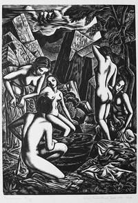 Wood engraving: "Baigneuses