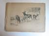 Original Ink Drawing of Four Elk