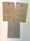 THREE PRINTED BROADSIDE LETTERS ON STATIONERY OF THE UNITED CONFEDERATE VETERANS, CONCERNING APPOINTMENTS AND A RECOMMENDATION FOR A RECENTLY PUBLISHED BOOK ON 'THE ABOLITION CRUSADE'